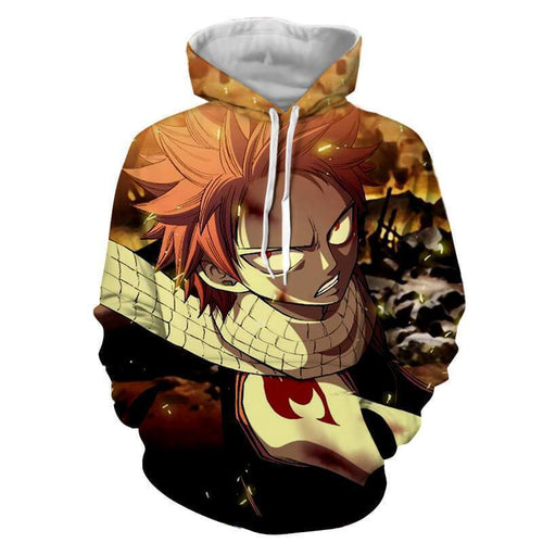 Fairy Tail Natsu Dragneel Fighting 3D Hoodies