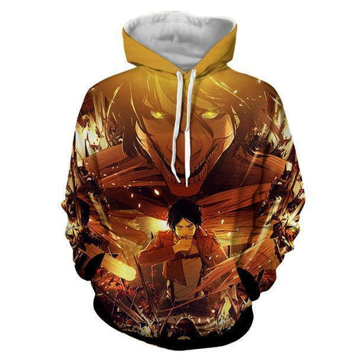 Eren Yeager Hoodie- Attack On Titan 3D Hoodie - JACKET