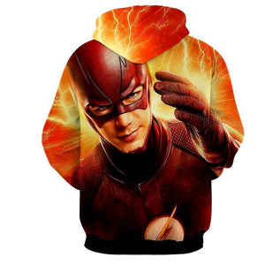 Fire Flash 3D Printed Hoodie - The Flash Jacket - Star Lab Hoodie