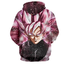Load image into Gallery viewer, Dragon Ball Super Z Hoodie - Black Goku Rose 3D Hoodie