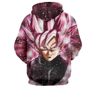 Dragon Ball Super Z Hoodie - Black Goku Rose 3D Hoodie