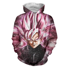 Load image into Gallery viewer, Dragon Ball Super Z Hoodie - Black Goku Rose 3D Hoodie