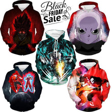 Load image into Gallery viewer, Black Friday Dragon ball Z Super Deal 2 | Five In One 3D Hoodie Package
