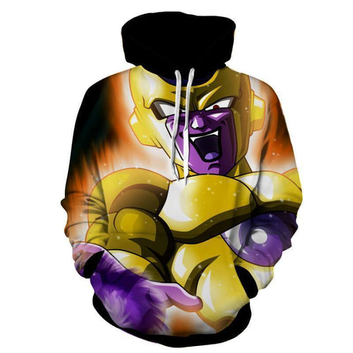 Dragon Ball Z Hoodie - Gold Frieza 3D Hoodie - DBZ Hoodie