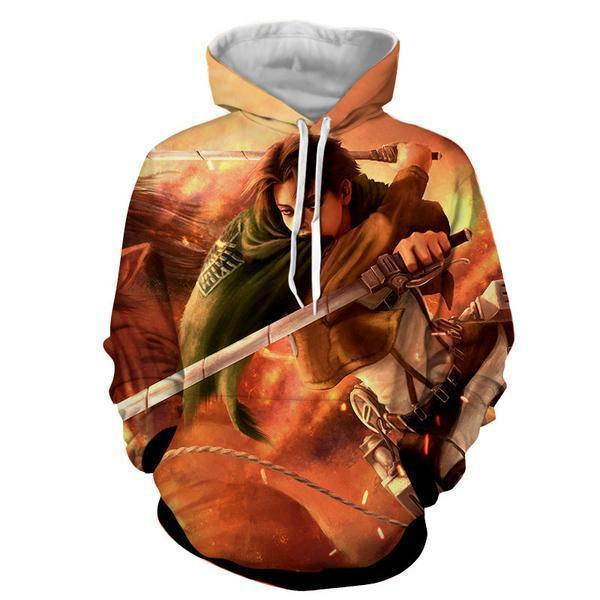 Levi Ackerman Hoodie- Attack On Titan 3D Hoodie - JACKET