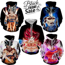 Load image into Gallery viewer, Black Friday Dragon ball Z Super Deal 1 | Five In One 3D Hoodie Package