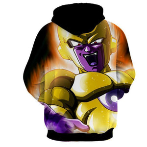 Dragon Ball Z Hoodie - Gold Frieza 3D Hoodie - DBZ Hoodie