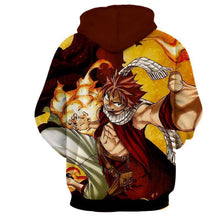 Load image into Gallery viewer, Natsu Dragneel Fairy Tail Brown &amp; Yellow 3D Hoodies