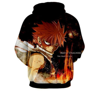 Fairy Tail Natsu Dragneel Black 3D Hoodies
