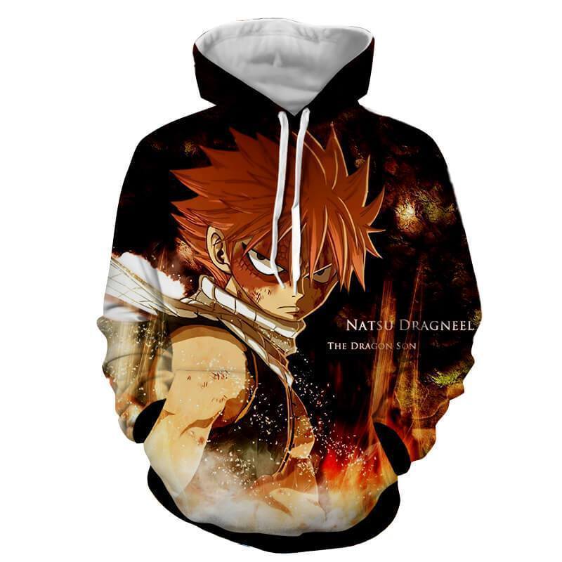 Fairy Tail Natsu Dragneel Black 3D Hoodies