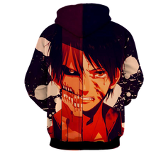 Load image into Gallery viewer, Eren Yeager Hoodie- Attack On Titan 3D Hoodie - JACKET
