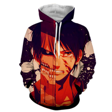 Load image into Gallery viewer, Eren Yeager Hoodie- Attack On Titan 3D Hoodie - JACKET