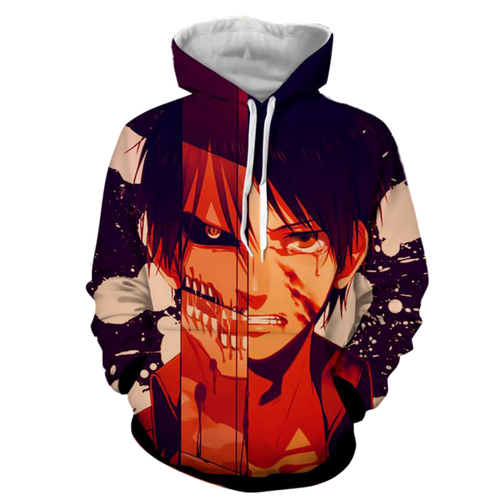 Eren Yeager Hoodie- Attack On Titan 3D Hoodie - JACKET