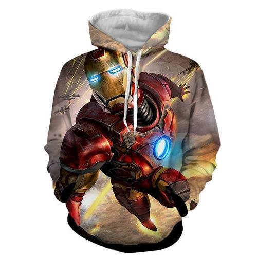 Flying Iron Man 3D Printed Hoodie