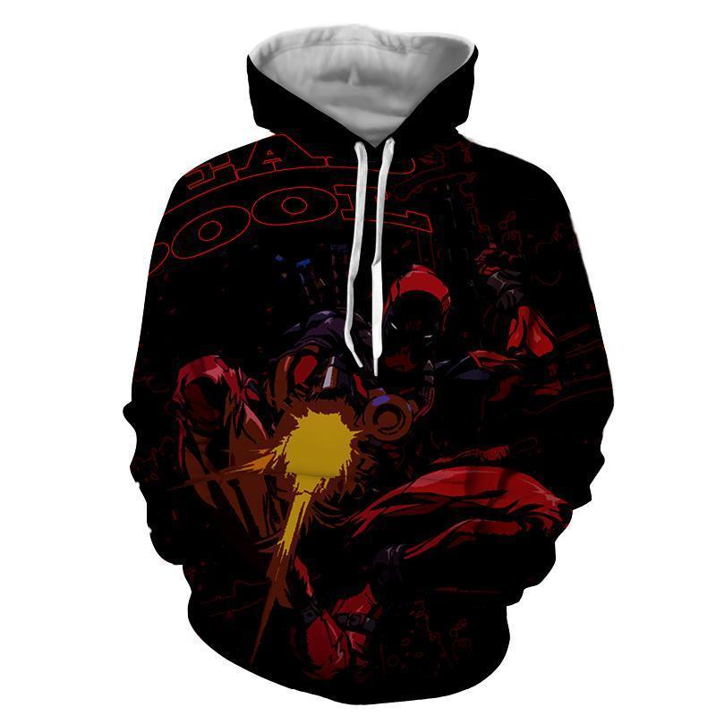 Deadpool Hoodie - Deadpool In Action Hoodie - Deadpool Jacket