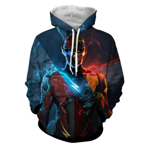 Flash 3D Printed Neon Hoodie - The Flash Jacket - Star Lab Hoodie