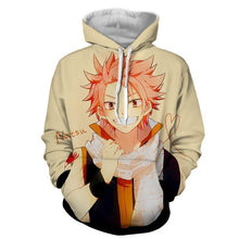 Load image into Gallery viewer, Natsu Dragneel Yellow Fairy Tail 3D Hoodies