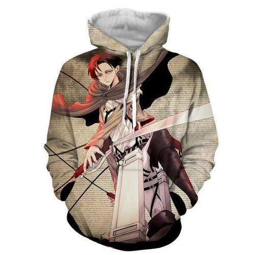 Levi Ackerman Hoodie- Attack On Titan 3D Hoodie - JACKET