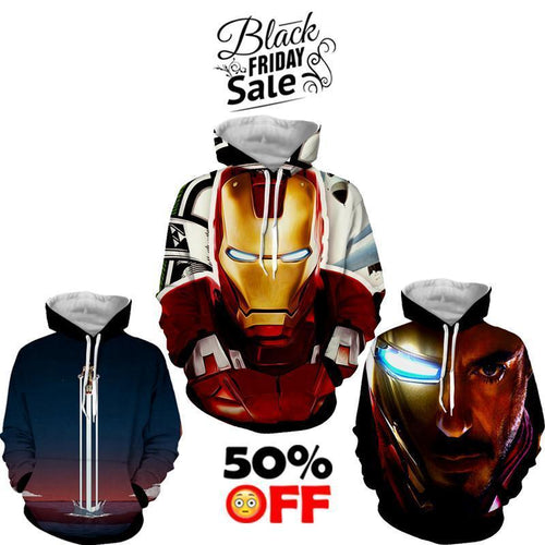 BLACK FRIDAY DEAL #24 - Iron Man 3 Hoodies Bundle