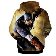 Load image into Gallery viewer, Captain America In Action 3D Printed Hoodie