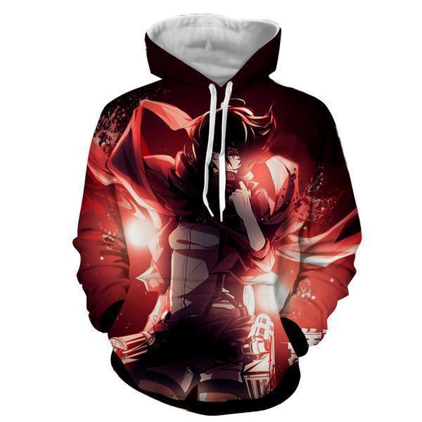 Mikasa Ackermann Hoodie- Attack On Titan 3D Hoodie - JACKET