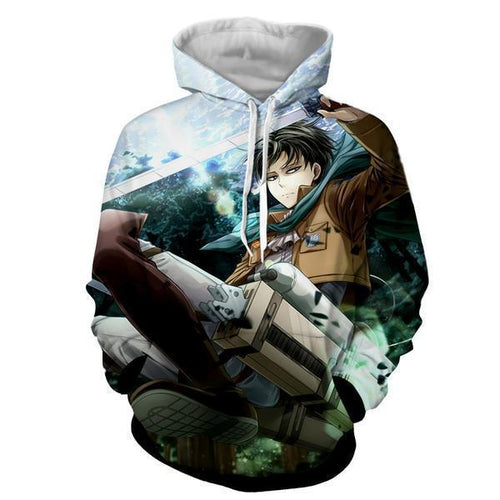 Levi Ackerman Hoodie- Attack On Titan 3D Hoodie - JACKET