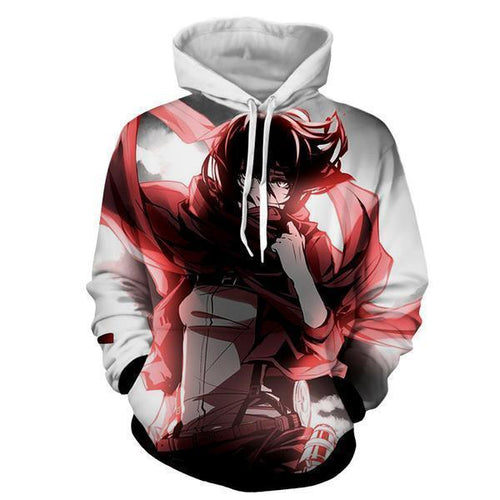 Mikasa Ackermann Hoodie- Attack On Titan 3D Hoodie - JACKET