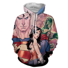 Load image into Gallery viewer, Justice League 3D Printed Hoodie / Wonder Women &amp; Superman
