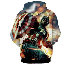 Load image into Gallery viewer, Captain America 3D Printed Action &amp; Explosion Hoodie