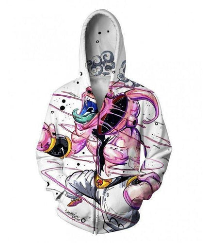 Dragon Ball Z Hoodie - Kid Buu 3D Zip-Up Hoodie - Jacket