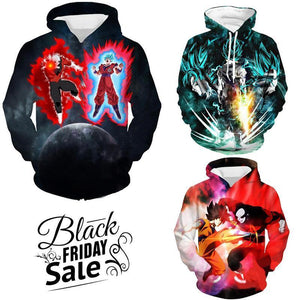 Black Friday Dragon ball Z Super Deal 3 | Three In One 3D Hoodie Package