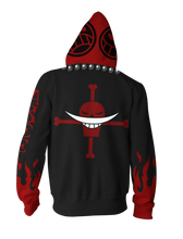 Load image into Gallery viewer, Portgas D. Ace Zip Up Hoodie - One piece Hoodies
