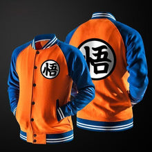 Load image into Gallery viewer, DRAGON BALL Z - GOKU TRAINING SYMBOL VARSITY JACKET - 3D Clothing