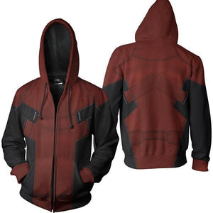 Deadpool Hoodie - Deadpool Zip Up - Deadpool Jacket