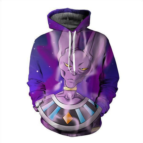Dragon Ball Super Z Hoodie - God Beerus 3D Printed Hoodie