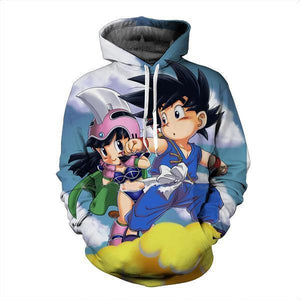 Chichi & Goku On Nimbus 3D Hoodie