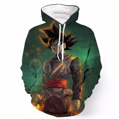 Dragon Ball Super Z Hoodie - Black Goku Zamasu 3D Hoodie