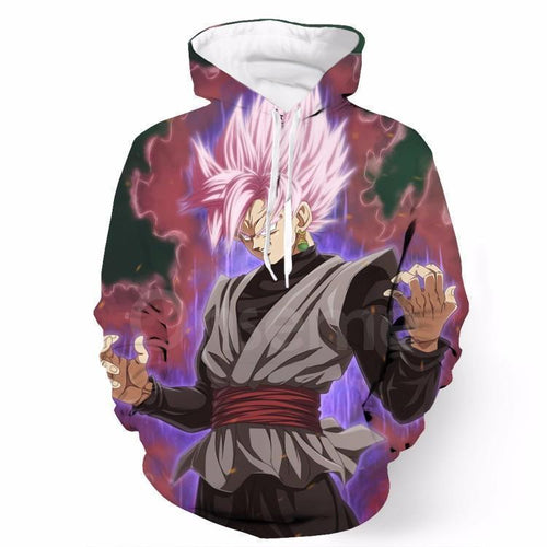 Black Goku Super Saiyan Rosé 3D Hoodie