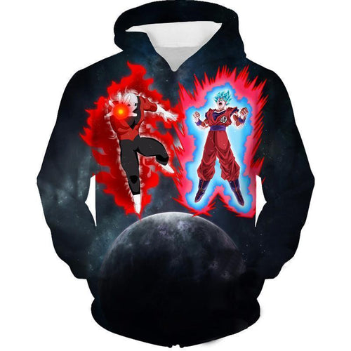Dragon Ball Z Hoodie - Jiren Vs Goku Blue Kaio Ken Hoodie