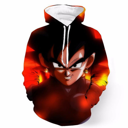 Dragon Ball Super Z Hoodie - Black Goku Badass 3D Hoodie