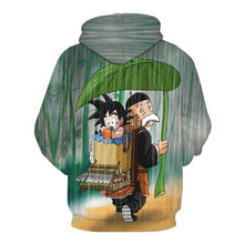 Load image into Gallery viewer, Dragon Ball Z Hoodie - Baby Goku and Grandpa Gohan In The Rain - Dragon Ball Z Jacket