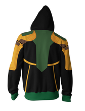 Load image into Gallery viewer, Marvel Loki Zip-up Hoodie - Latest 3D Loki Hoodie