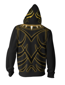Black Panther Costume Hoodie - Comic Black Panther Zip Up Jacket
