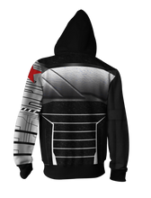 Load image into Gallery viewer, Marvel Winter Soldier Zip-up Hoodie - Latest 3D Winter Soldier Hoodie