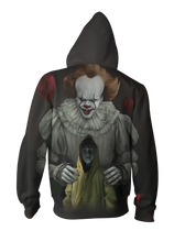 Load image into Gallery viewer, IT- Pennywise Dancing Clown Hoodie - Bob Gray Zip Up Jacket