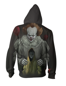 IT- Pennywise Dancing Clown Hoodie - Bob Gray Zip Up Jacket