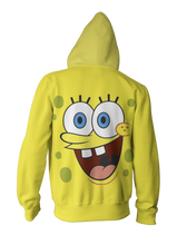 Load image into Gallery viewer, Sponge Bob Zip-up Hoodie - 3D Sponge Bob Hoodie