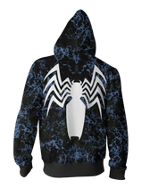Load image into Gallery viewer, Spider Man Venom Zip-up Hoodie - 3D Spider Man Hoodie