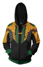 Load image into Gallery viewer, Marvel Loki Zip-up Hoodie - Latest 3D Loki Hoodie