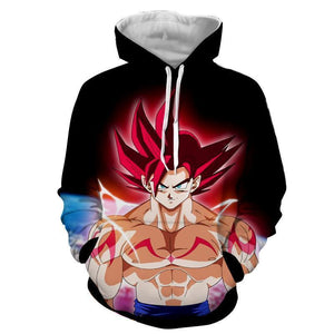Dragon Ball Z Hoodie - Goku SSj God 3D Hoodie - Jacket
